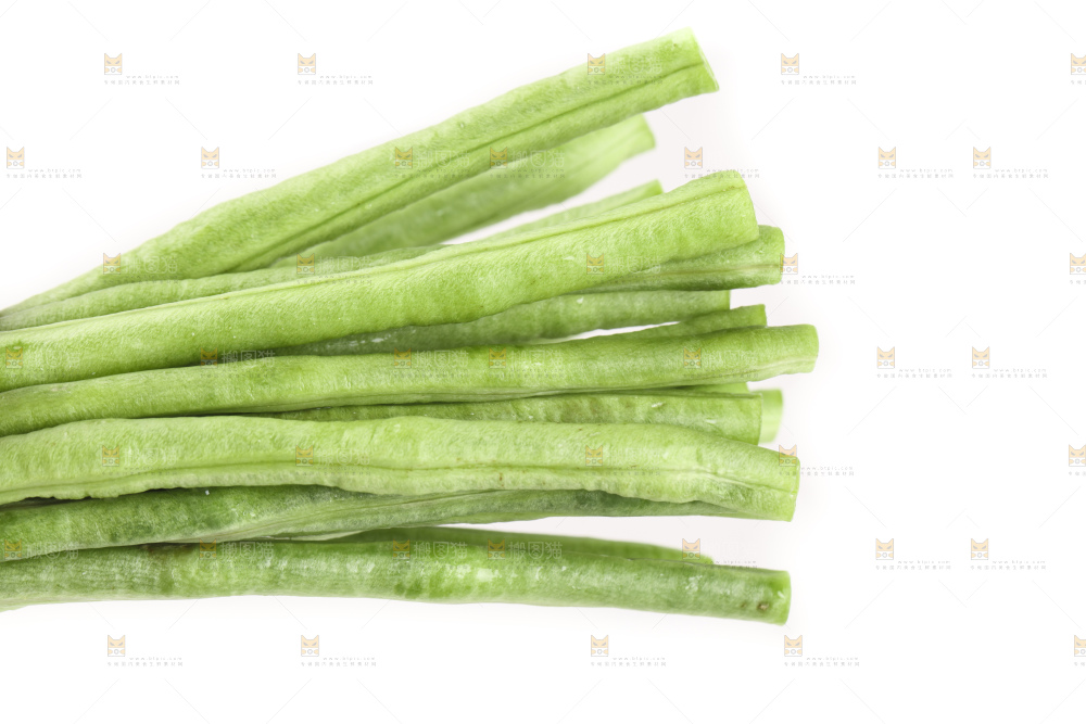 白底上的豇豆