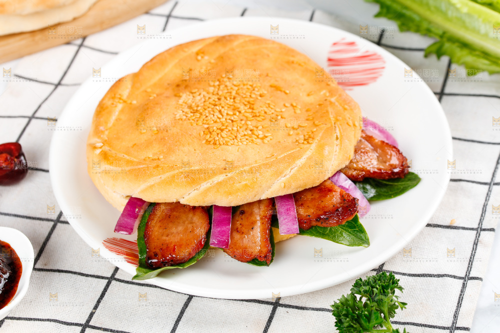 白格子底上的河南吊炉烧饼