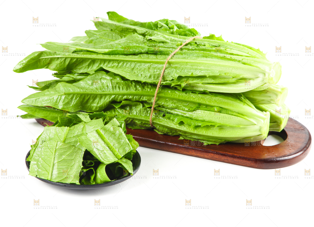 木板上放着油麦菜