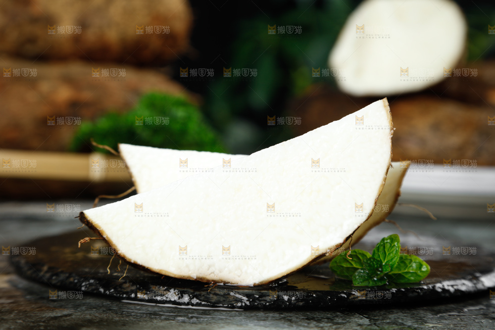 黑底上的金秤砣山药
