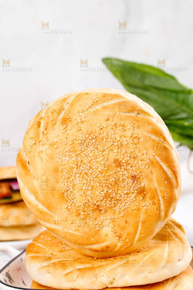 白格子底上的河南吊炉烧饼