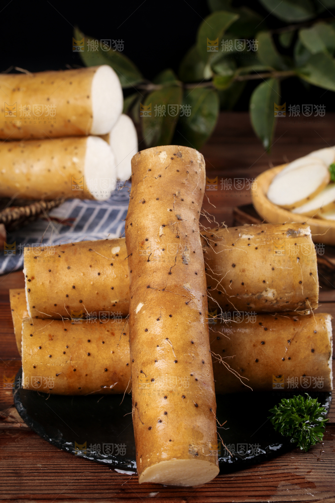 黑石板上的高山山药