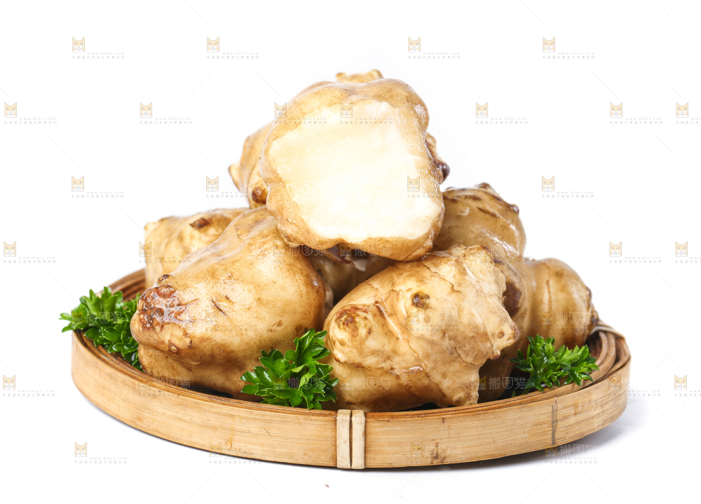 白底上的陕北高原洋姜