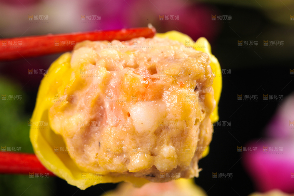深底上的猪肉烧麦