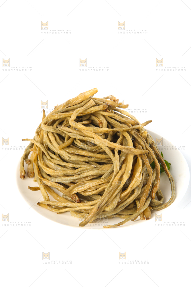 白底上的农家干豇豆