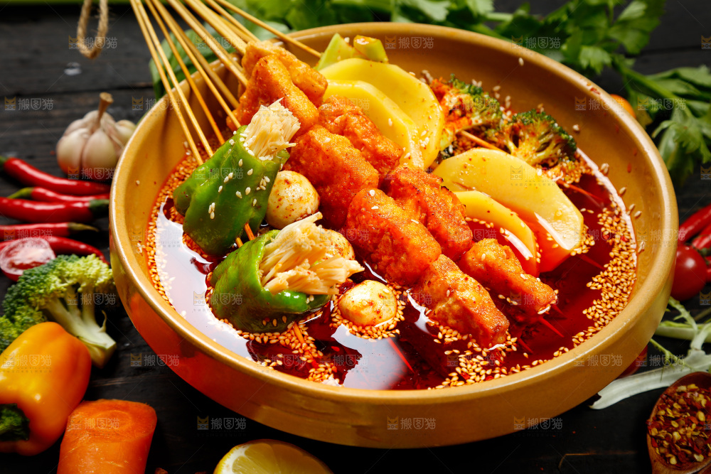 钵钵鸡背景纹理