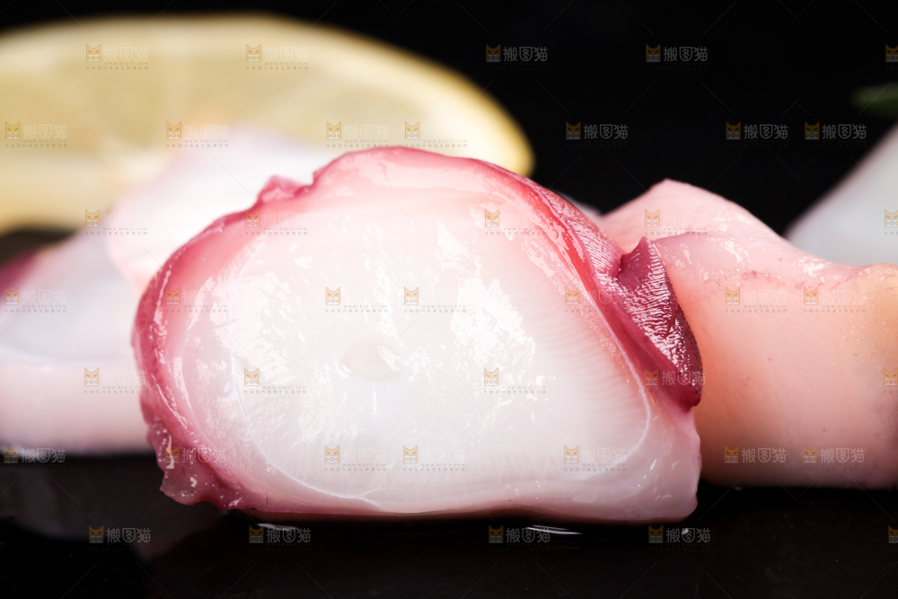 黑石板上的大鱿鱼