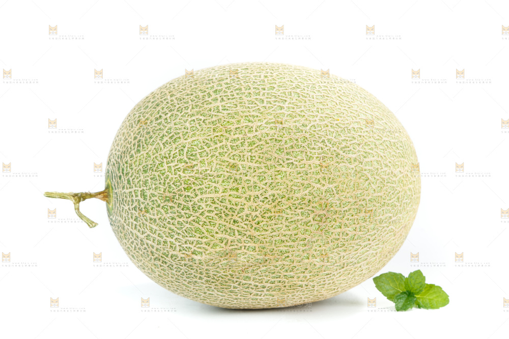 白底上的新疆哈密瓜