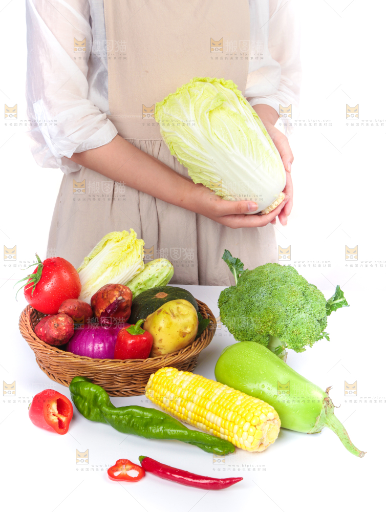 手拿大白菜