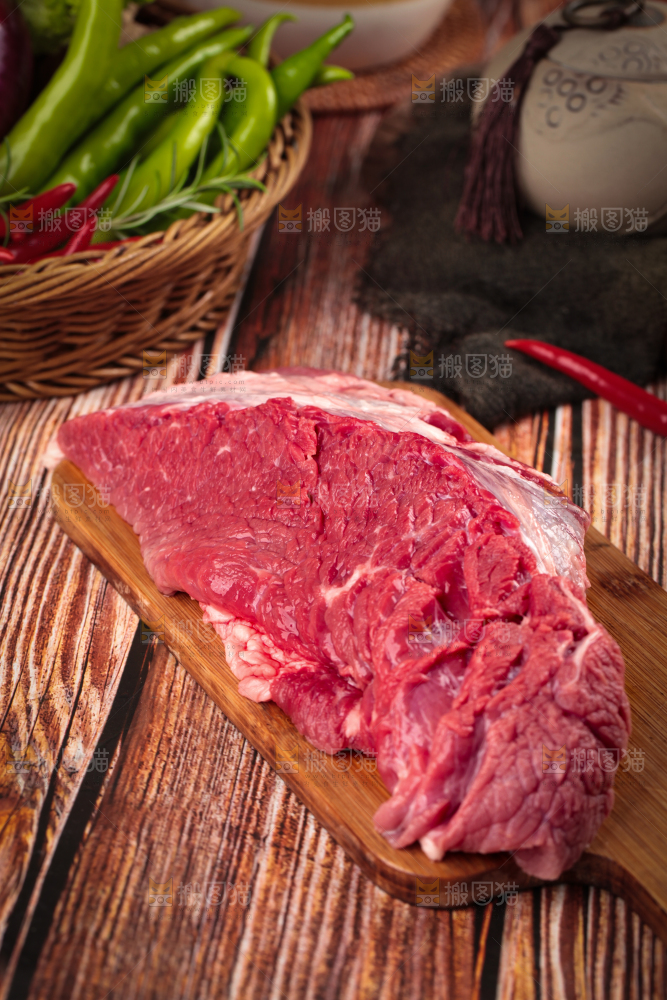木底上的贵州土黄牛肉