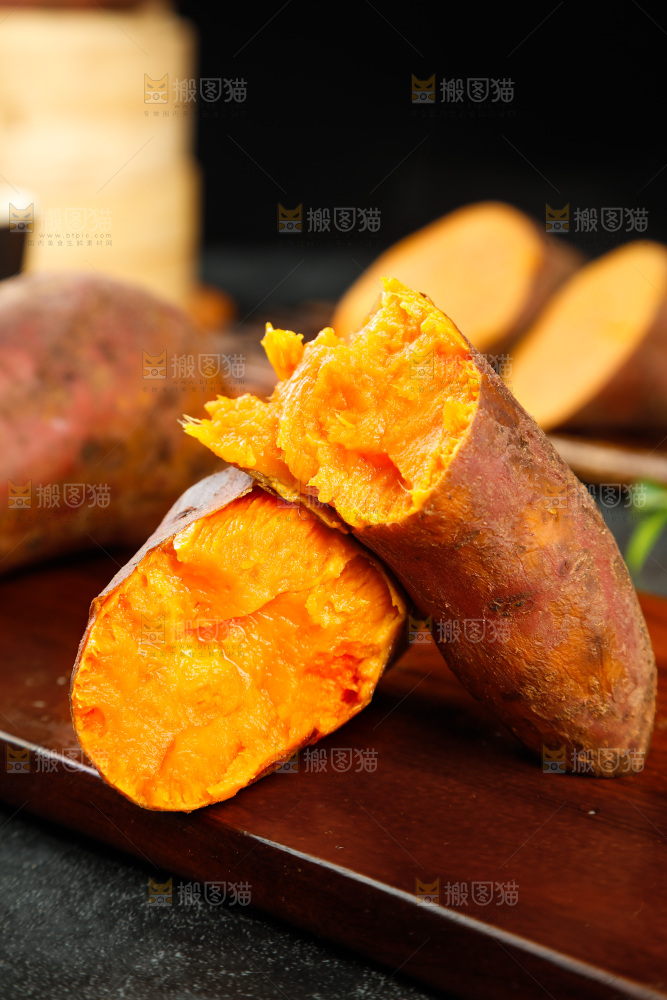 木板上的福建六鳌蜜薯