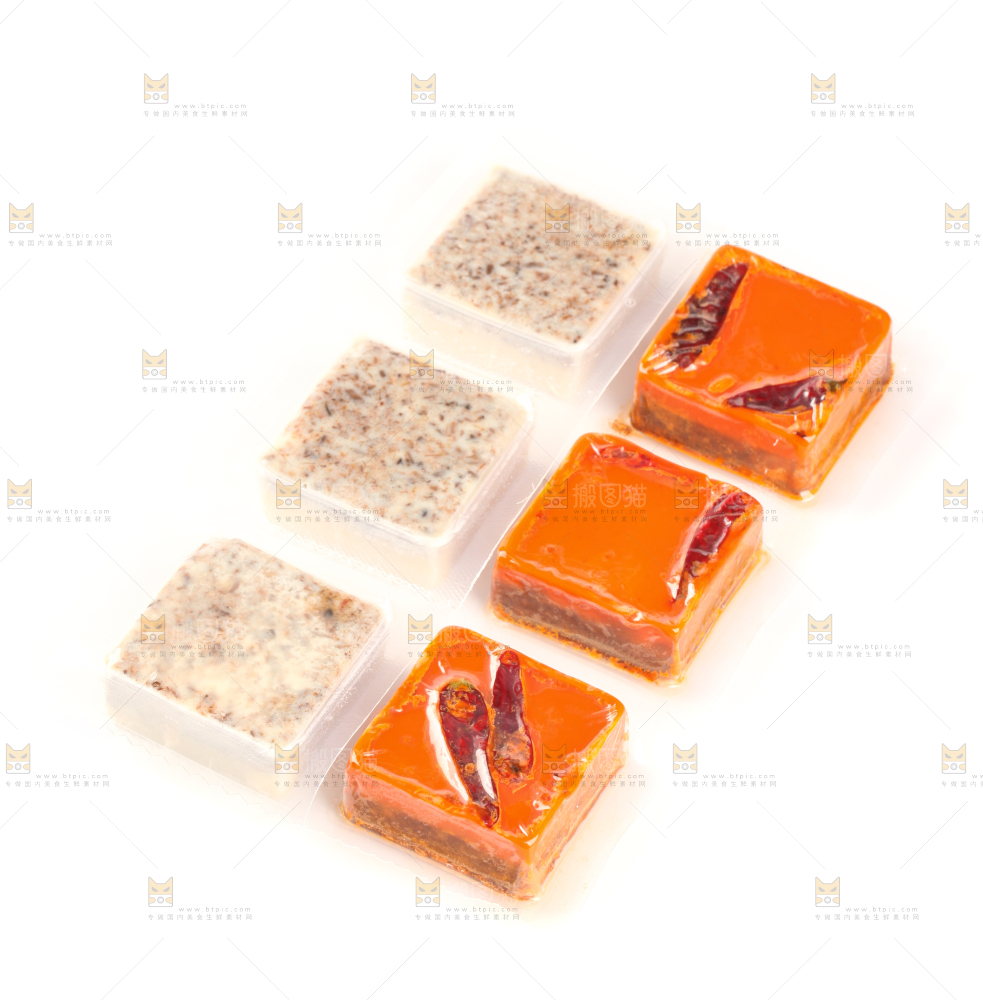 白底上的鸳鸯火锅底料