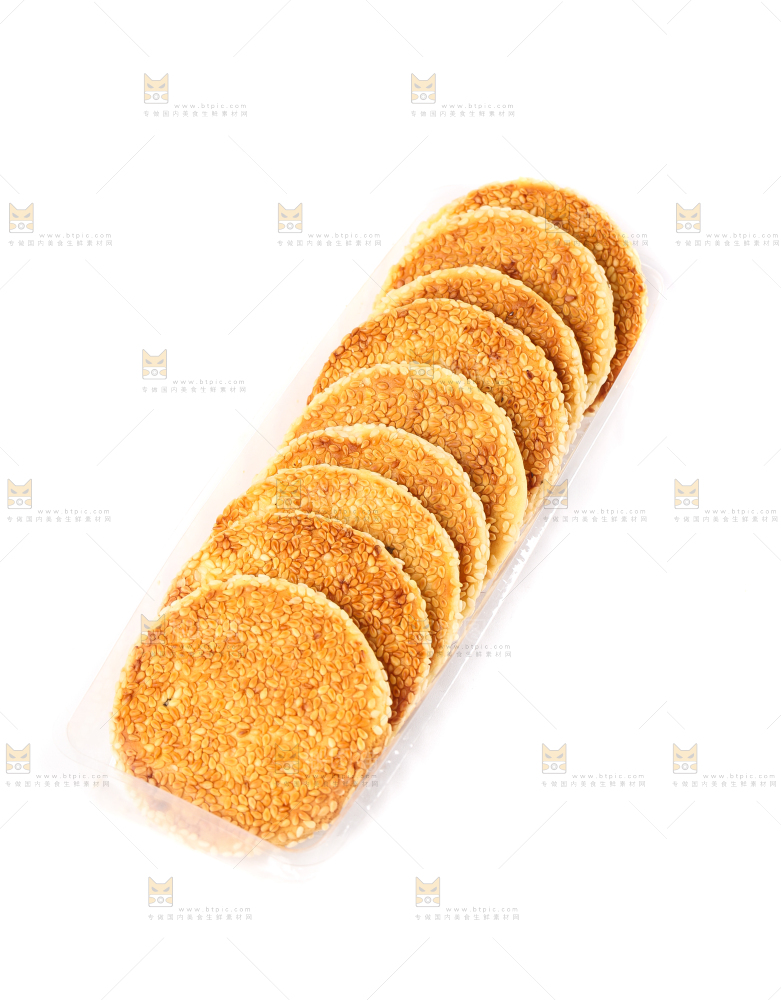白底上放着黄石港饼