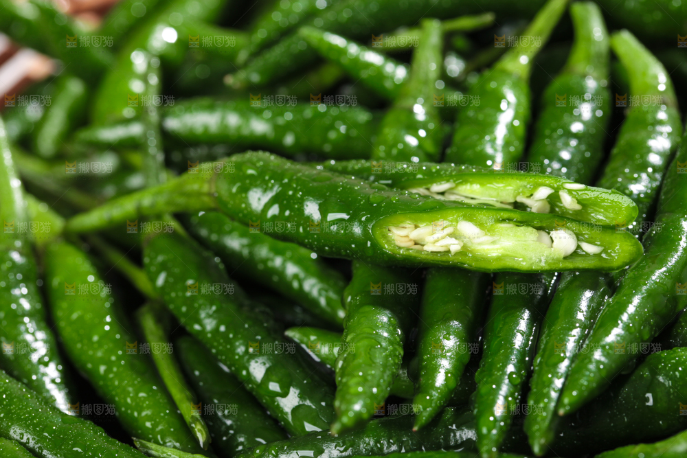 浅底上的青米椒