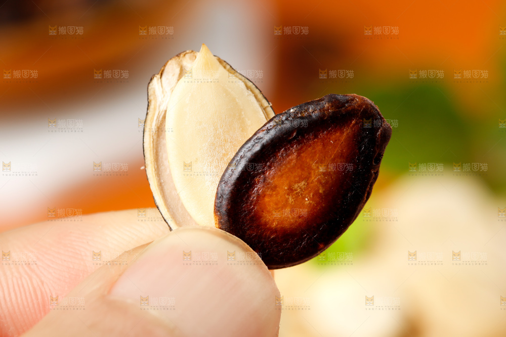手拿西瓜子
