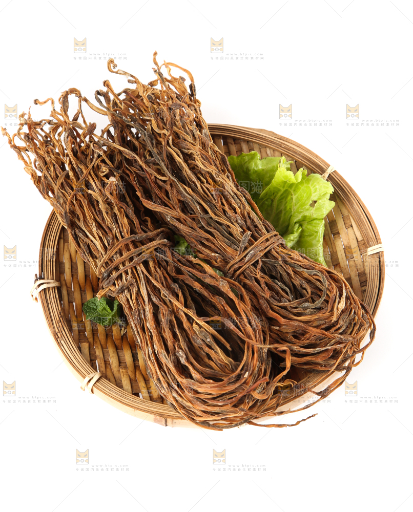 白底上的农家干豇豆