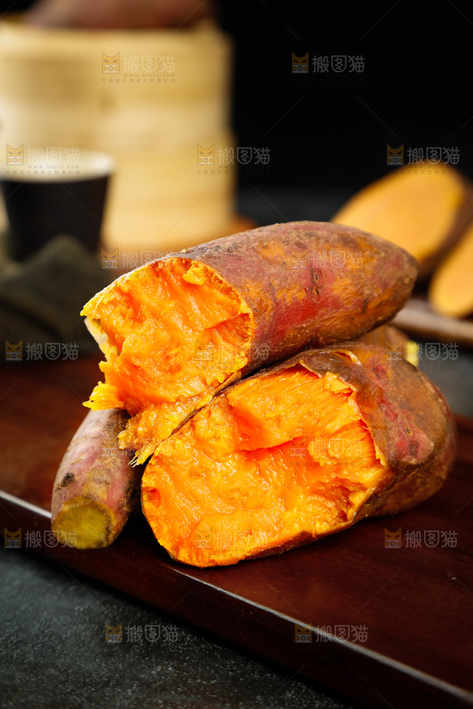 木板上的福建六鳌蜜薯