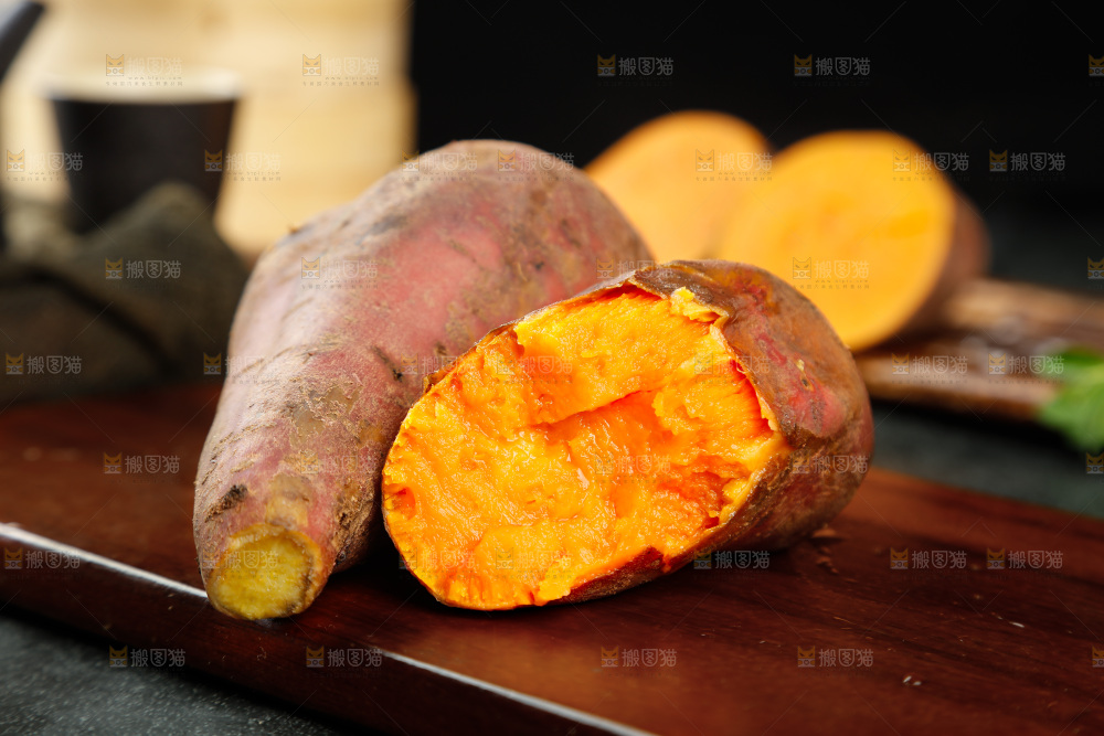 木板上的福建六鳌蜜薯