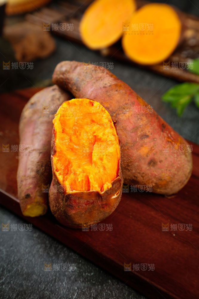木板上的福建六鳌蜜薯