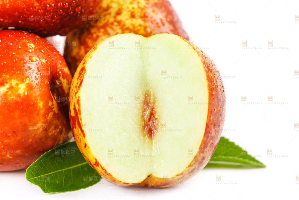 白底上的云南冬枣