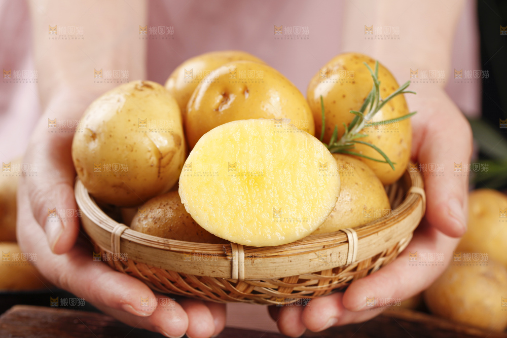 手里拿着迷你小土豆