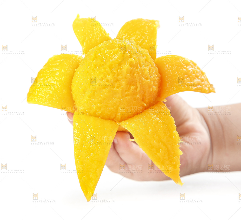 手里拿着小台农芒果肉