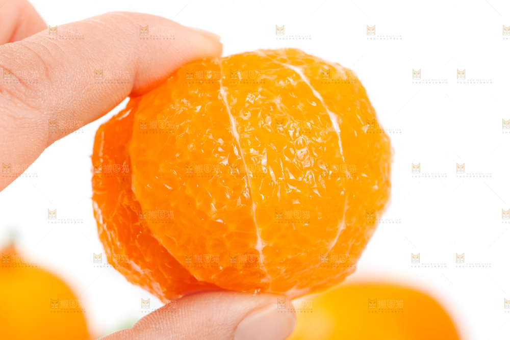 手里拿着新鲜沃柑