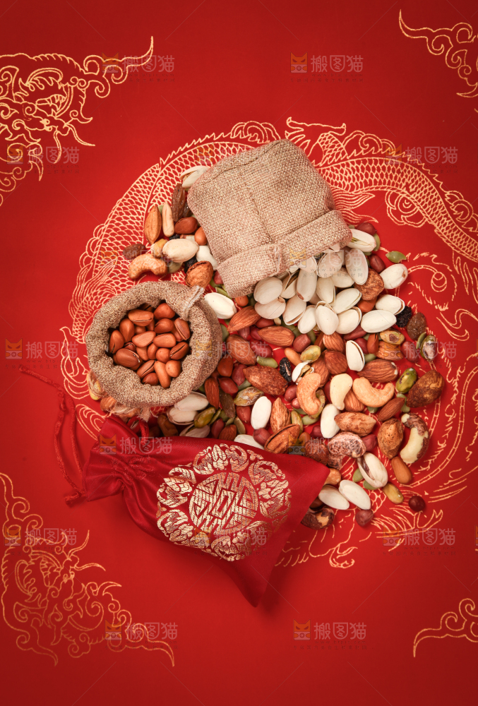 坚果背景素材