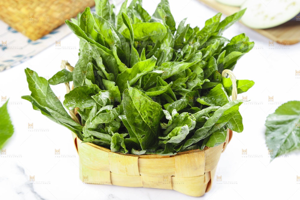 篮子里装着苋菜