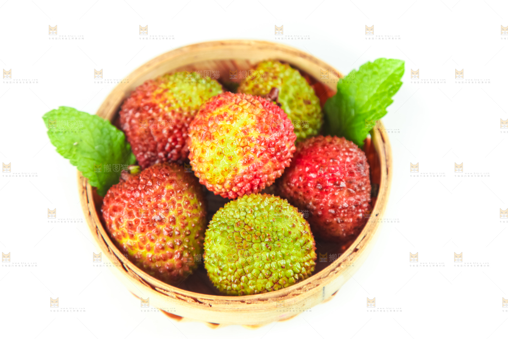 篮子里装着荔枝