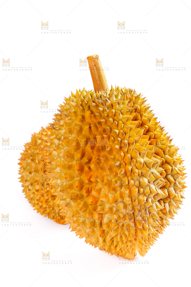 白底上放着榴莲