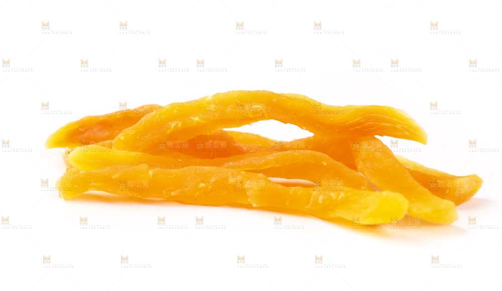 白底上摆放着红薯条