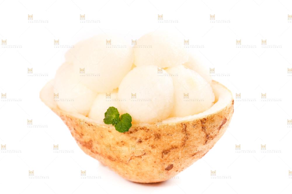 白底上摆放着沙葛