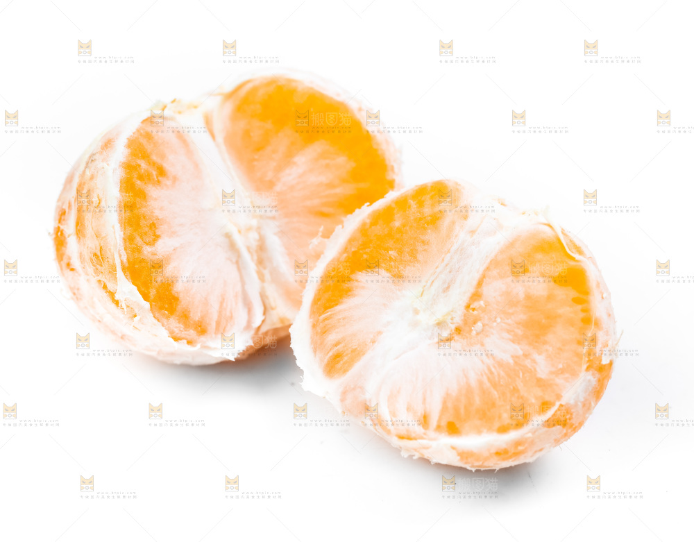 白底上的青皮蜜橘
