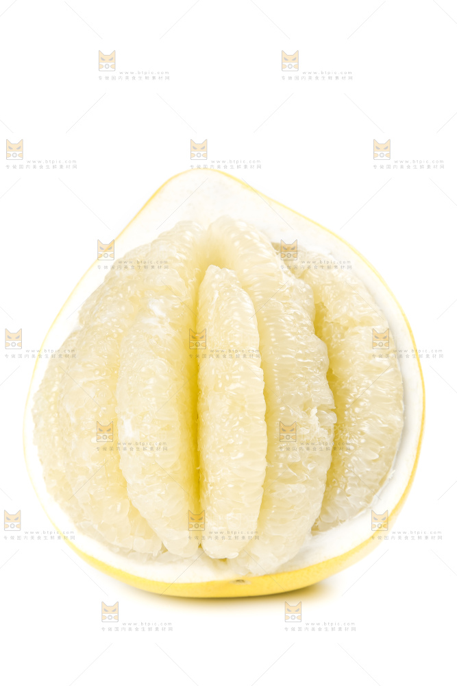 白底上的平和白心蜜柚