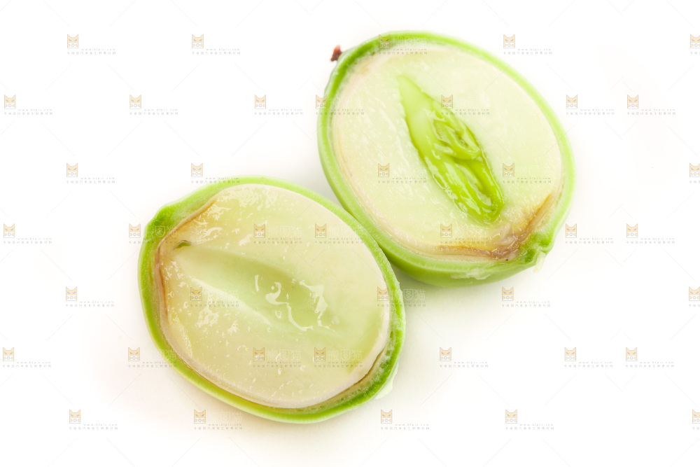 白底上的莲子