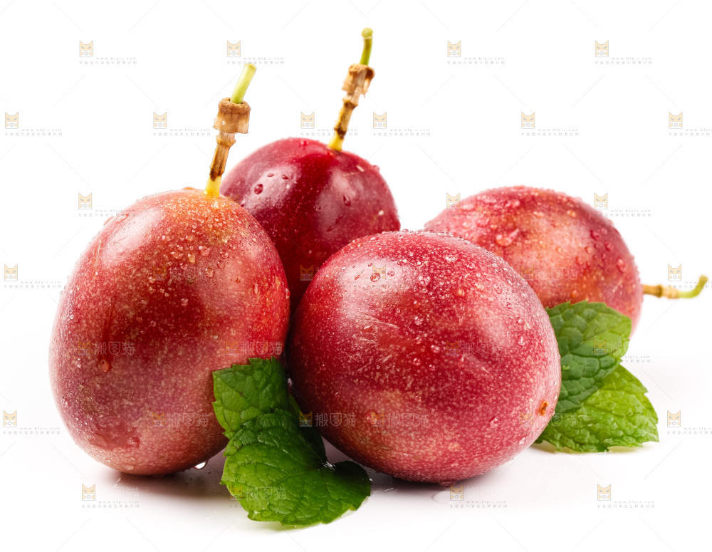 白底上放着广西百香果