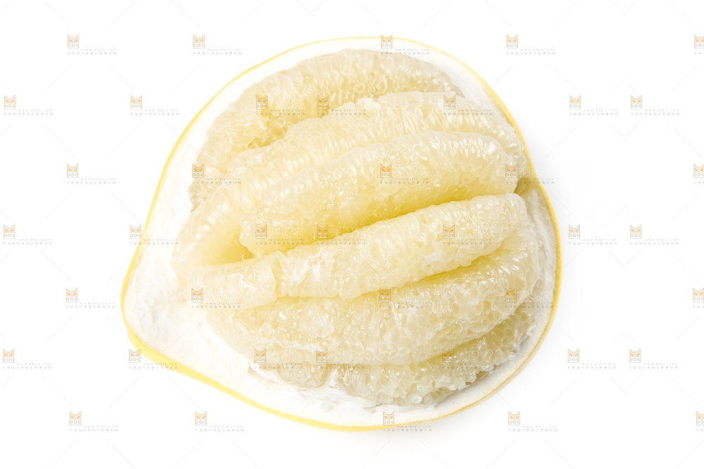 白底上的平和白心蜜柚