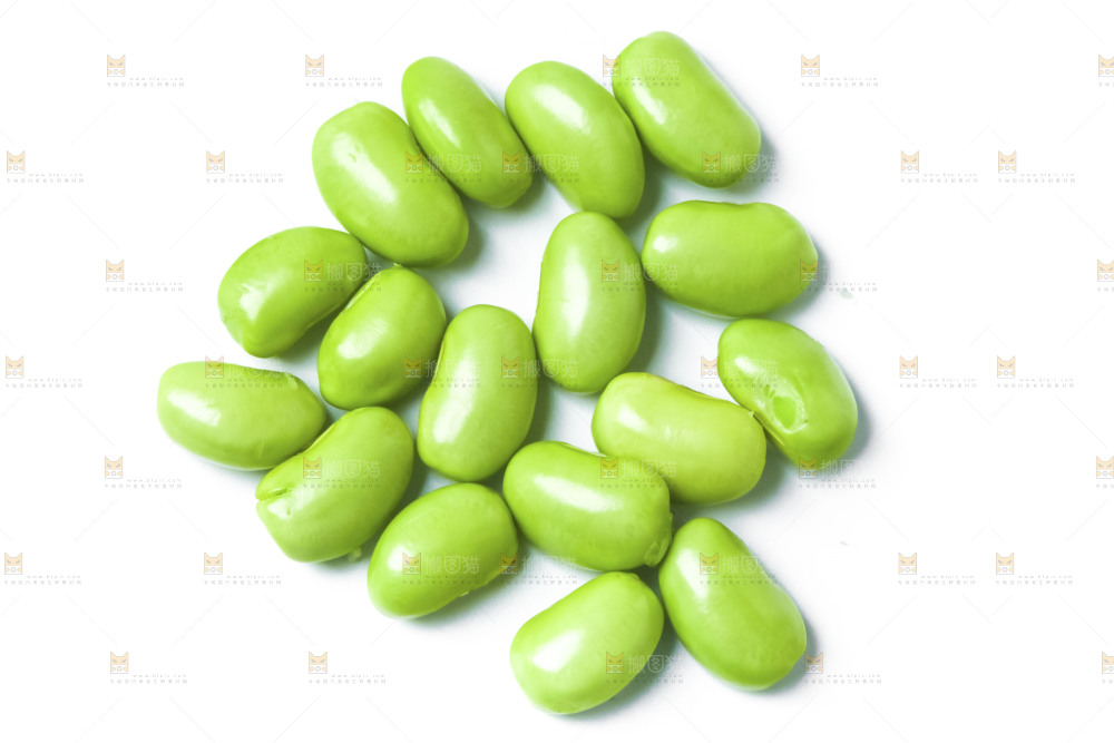 白底上的毛豆