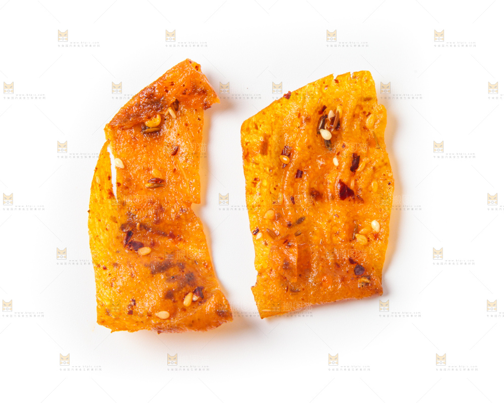 白底上放着辣片