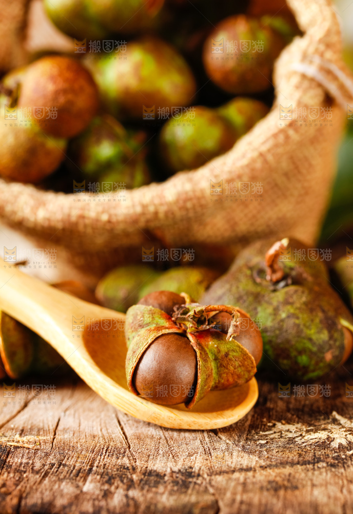 袋子里装着茶树果