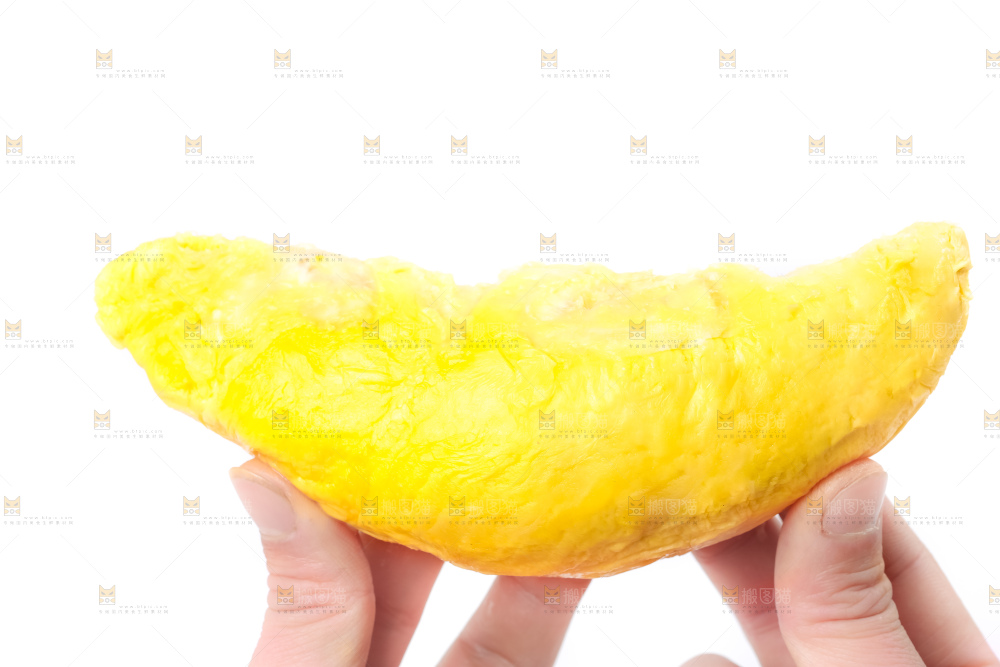 白底上放着泰国金枕榴莲