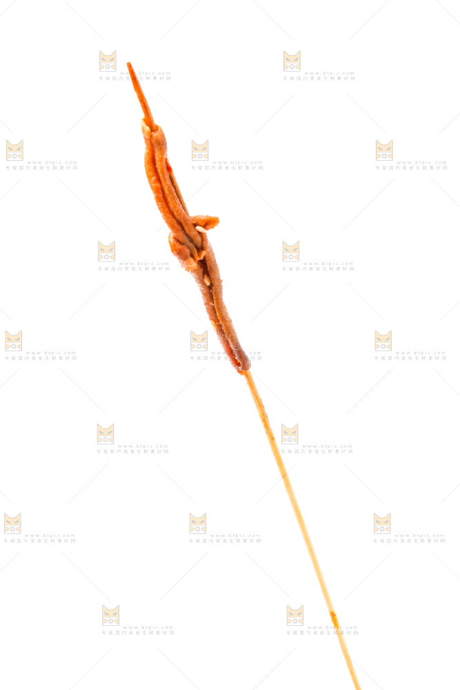 白底上的鸭肠串