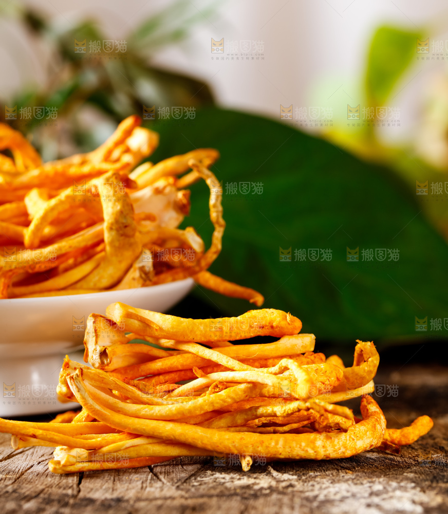 深底上的虫草花