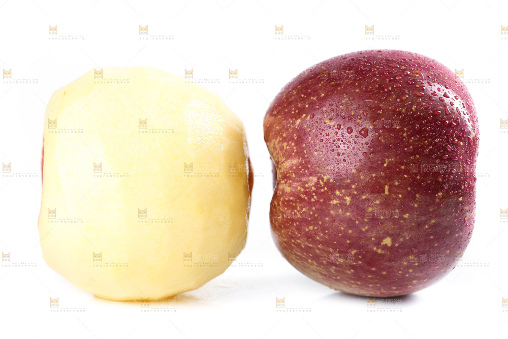 白底上放着大凉山丑苹果