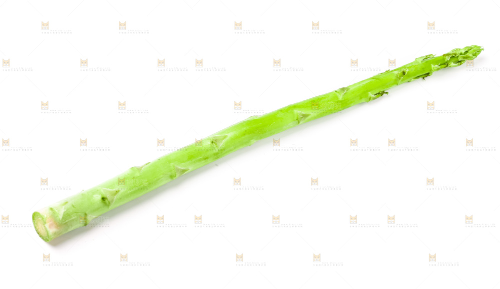 白底上的芦笋