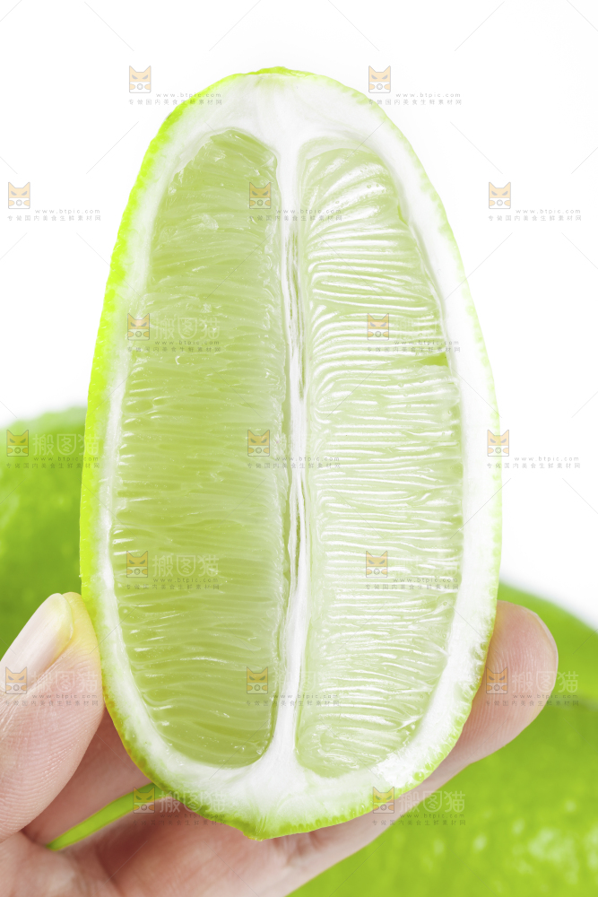 白底上的海南香水柠檬