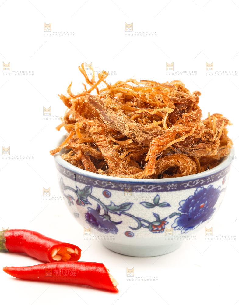 碗里装着肉干