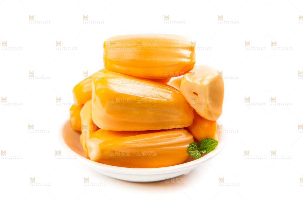 盘子里的泰国红心菠萝蜜