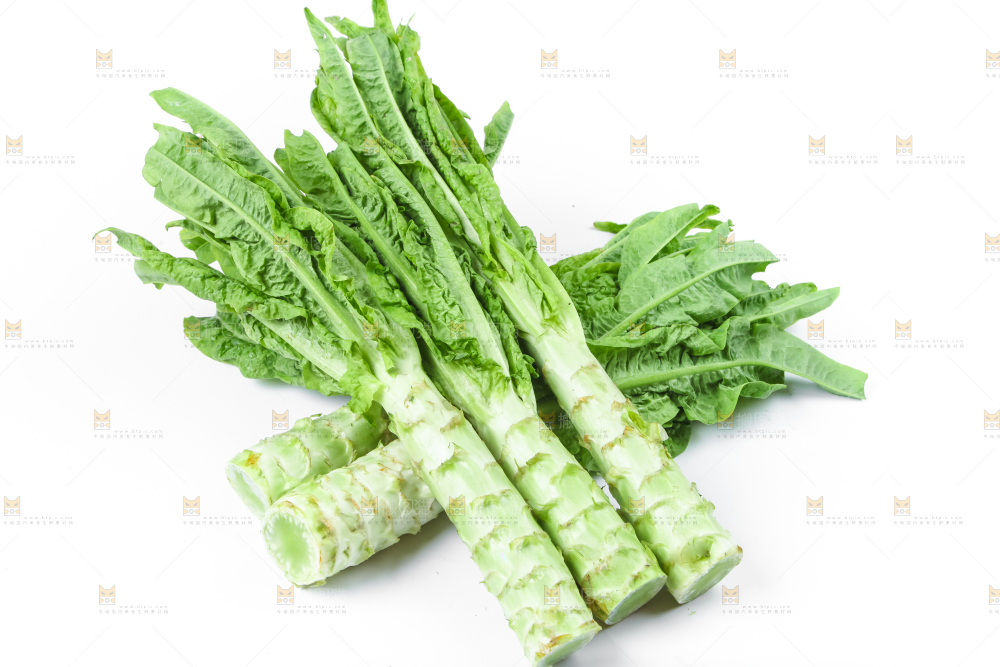 白底上的莴笋